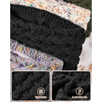 MUTKIS Winter Headbands for Women 3 Pack - Stylish & Warm