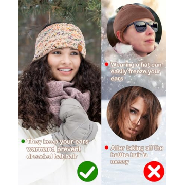 MUTKIS Winter Headbands for Women 3 Pack - Stylish & Warm