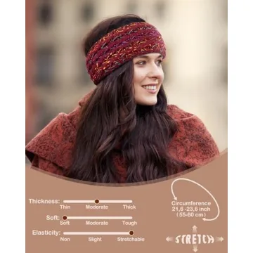 MUTKIS Winter Headbands for Women 3 Pack - Stylish & Warm