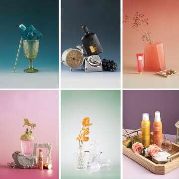 Photography Backdrop Product Photo Background: Small Size Paper Backdrops kit for Tabletop Food Jewelry Mini Items Pictures Photoshoot.(Gradient Color 6pcs/12pattern 22x34inch)…