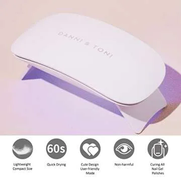 DANNI & TONI Mini UV LED Gel Nail Lamp - Portable Nail Curing Solution