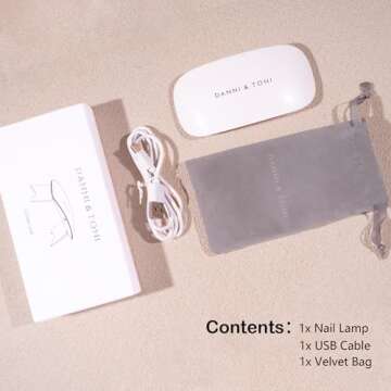 DANNI & TONI UV LED Gel Nail Lamp 6W Mini Nail Dryer for Gel Nail Polish Gel Nail Stickers Professional Nail Curing Lamp Travel Size