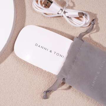 DANNI & TONI UV LED Gel Nail Lamp 6W Mini Nail Dryer for Gel Nail Polish Gel Nail Stickers Professional Nail Curing Lamp Travel Size