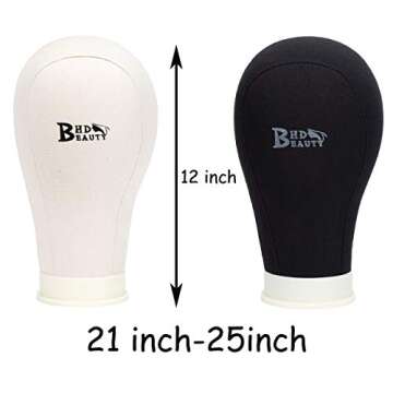 BHD BEAUTY Canvas Block Head for Wig Making - 22"