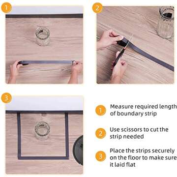 Tikom Boundary Stripes for Robot Vacuum G7000, G8000 and G8000 Pro 6.6ft*2 (2m*2)
