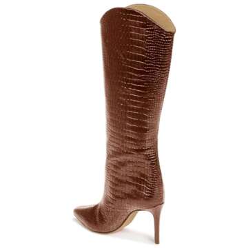 Coutgo Women's Knee High Boots with Stiletto Heels