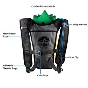 Hydration Pack Backpack - Water Backpack with 2L BPA Free Water Bladder | Lightweight Water Pack for Outdoors, Kids Backpack, Running, Cycling, Hiking, Camping, Rave Backpack, Skiing & Survival Gear
