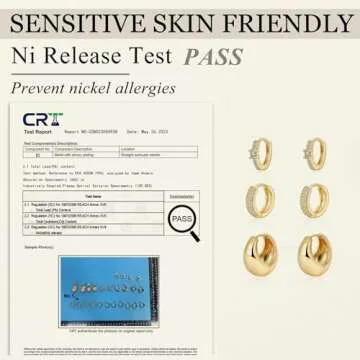 Kenivira Gold Hoop Earrings Set for Women Trendy, Gold Plated Small Gold Hoops for Women, Chunky Gold Hoop Earrings Thick,Womens Huggie Hoop Earrings Hypoallergenic Jewelry