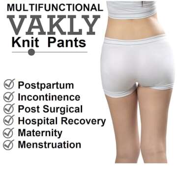 Knit Mesh Underpants [5 Pack] Disposable Underwear for Postpartum, Hospital Recovery, Incontinence, ...