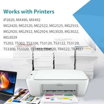 Relcolor Compatible Ink Cartridge Replacement for Canon 245XL 246XL (Black Color 2 Pack) 245 246 XL ...