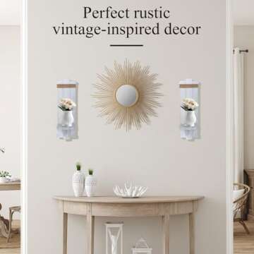 Elegant Scandinavian Wall-Mounted Candle Sconces - Set of 2