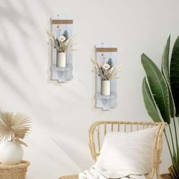 Farmhouse Wall Decor Candle Sconces for Stylish Homes