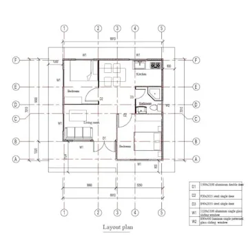 Weatherproof Tiny Expandable House with 2 Bedrooms and Kitchen