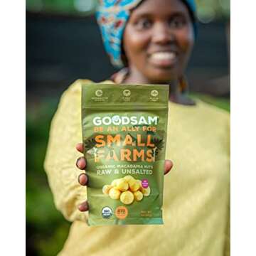 GoodSAM Organic Roasted Macadamia Nuts - Vegan, Gluten-Free, Keto