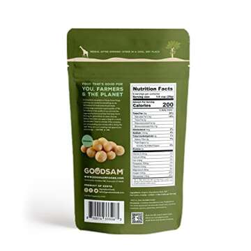 GoodSAM Organic Roasted Macadamia Nuts - Vegan, Gluten-Free, Keto
