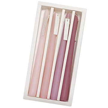 Elegant Romantic Rose Scented Pink Gradient Taper Candles
