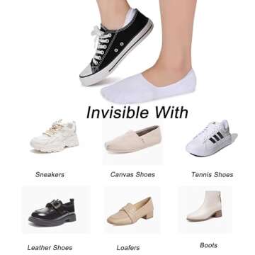 Pareberry Women's Thick Cushion Cotton Athletics Casual Low Cut Flat Non-Slip Boat Liner No Show Socks-5/10 Pack (Shoe Size: 9-11.5, A-multicoloured)