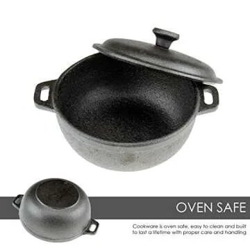 Mini Cast Iron Dutch Oven Set of 3 for Versatile Cooking