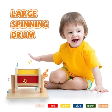 Montessori Spinning Drum for Infants Sensory Toy 6-12 Months