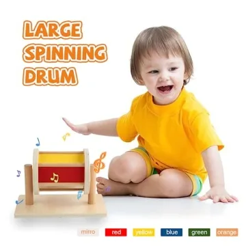 Montessori Spinning Drum for Infants Sensory Toy 6-12 Months