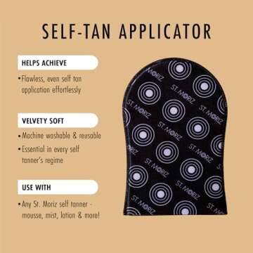 St Moriz Velvet Self Tanning Mitt - Reusable Self Tanner Applicator Glove For Even Self Tan Coverage...