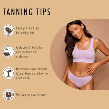 St Moriz Velvet Self Tanning Mitt - Reusable Self Tanner Applicator Glove For Even Self Tan Coverage & Streak Free Finish - Use with Any Self Tanner Mousse, Mist, Lotion - Self Tan Mitt - Pack of 1