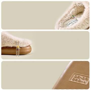 Uewidiod Women's Cute Plush Home Slippers Butterfly Knot Cotton Slippers Comfortable Thick Bottom Outdoor Slippers Winter Indoor Soft Warm Slippers (Pink, Adult, Women, 8, Numeric Range, US Footwear Size System, 9, Medium)