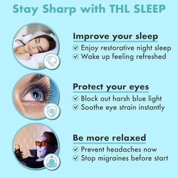 XL Orange Blue Light Blocking Glasses for Better Sleep - 99.5% Premium Acetate Computer Migraine Glasses for Men - Amber Tint Gaming Glasses - TV Blue Light Blockers Gamer Glasses for Eye Strain