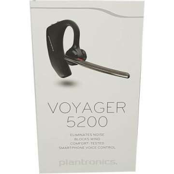 Plantronics Voyager 5200 Bluetooth Headset - Noise Cancelling, Wireless Comfort