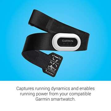 Garmin HRM-Pro Plus, Premium Chest Strap Heart Rate Monitor, Captures Running Dynamics, Transmits via ANT+ and BLE - 010-13118-00