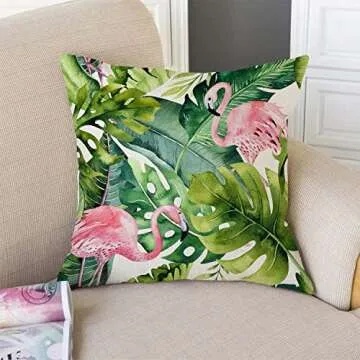 Vibrant TSSOHU Flamingo Pillow Cover for Home Decoration