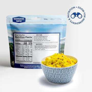 Backpacker's Pantry Mango Sticky Rice - Freeze Dried Backpacking & Camping Food - Emergency Food - 8...