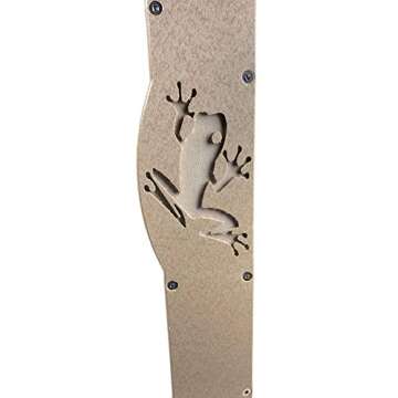 JCs Wildlife Deluxe Poly Lumber Tree Frog House - Attract Many Species of Tree Frogs - Made in The USA (Tan Body/Green Roof)