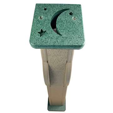 JCs Wildlife Deluxe Poly Lumber Tree Frog House - Attract Many Species of Tree Frogs - Made in The USA (Tan Body/Green Roof)