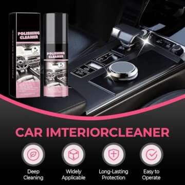 Car Interior Cleaner, 2025 New Vehicle Interior Polish Interior Detailer, Polishing Cleaner for Car ...