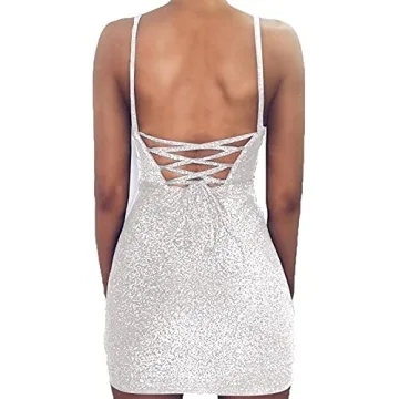 VANCOL Sexy Glitter Mini Dress for Chic Night Out
