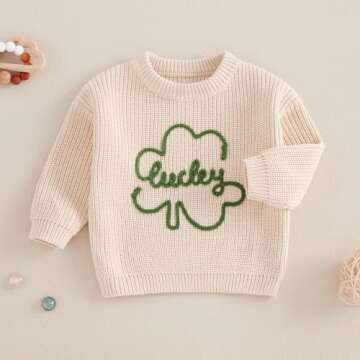 Amnnchya Toddler Infant Newborn Baby Boy Girl Sweater Homemade Rolls Knit Crewneck Pullover Sweatshirt Thanksgiving Outfit