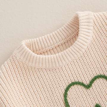 Amnnchya Toddler Infant Newborn Baby Boy Girl Sweater Homemade Rolls Knit Crewneck Pullover Sweatshirt Thanksgiving Outfit