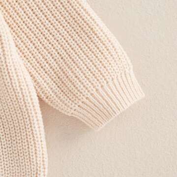 Amnnchya Toddler Infant Newborn Baby Boy Girl Sweater Homemade Rolls Knit Crewneck Pullover Sweatshirt Thanksgiving Outfit