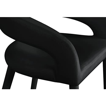 Meridian Destiny Black Velvet Counter Stool - Elegant Comfort