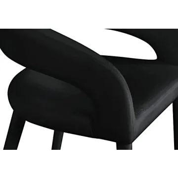 Meridian Destiny Black Velvet Counter Stool - Elegant Comfort