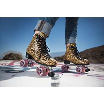 Moxi Ivy Jungle Roller Skate - Fashionable Womens Roller Skates | Leopard | Size 5