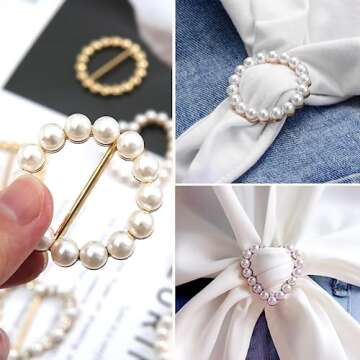 Elegant Pearl Scarf Ring Clips for Stylish Women Accessories