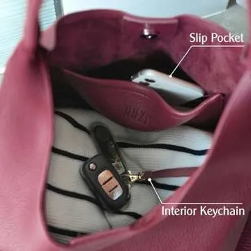 Soft Vegan Leather Hobo Bag for Women - Slouchy Tote Handbag