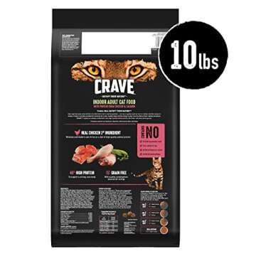 CRAVE Grain Free Indoor Adult High Protein Natural Dry Cat Food with Protein from Chicken & Salmon, ...