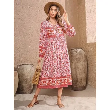 Shop R.Vivimos Bohemian Midi Dress for Every Occasion