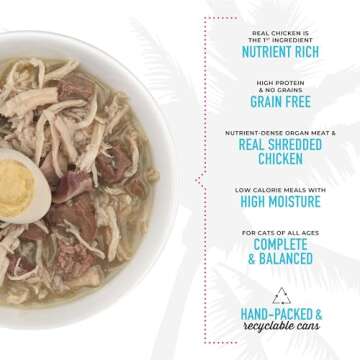 Tiki Cat After Dark, Chicken & Quail Egg, High-Protein and 100% Non-GMO Ingredients, Wet Cat Food for Adult Cats, 2.8 oz. Can (12 Count)