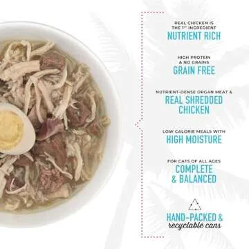 Tiki Cat After Dark, Chicken & Quail Egg, High-Protein and 100% Non-GMO Ingredients, Wet Cat Food for Adult Cats, 2.8 oz. Can (12 Count)