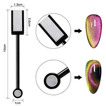 MTSSII Cat Eye Gel Nail Polish Moonstone Cat Eye Chameleon Magnetic Gel Galaxy Cat Eye Nail Polish with Starry Sky Effect 6 Colors Nail Polish Set Manicure Nail Art Gift with 1 Magnet Stick