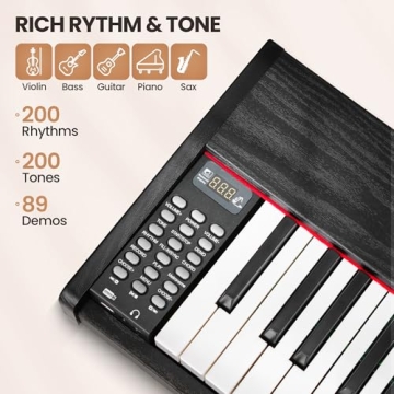 Rengue 88 Key Electronic Keyboard Piano Set for All Ages